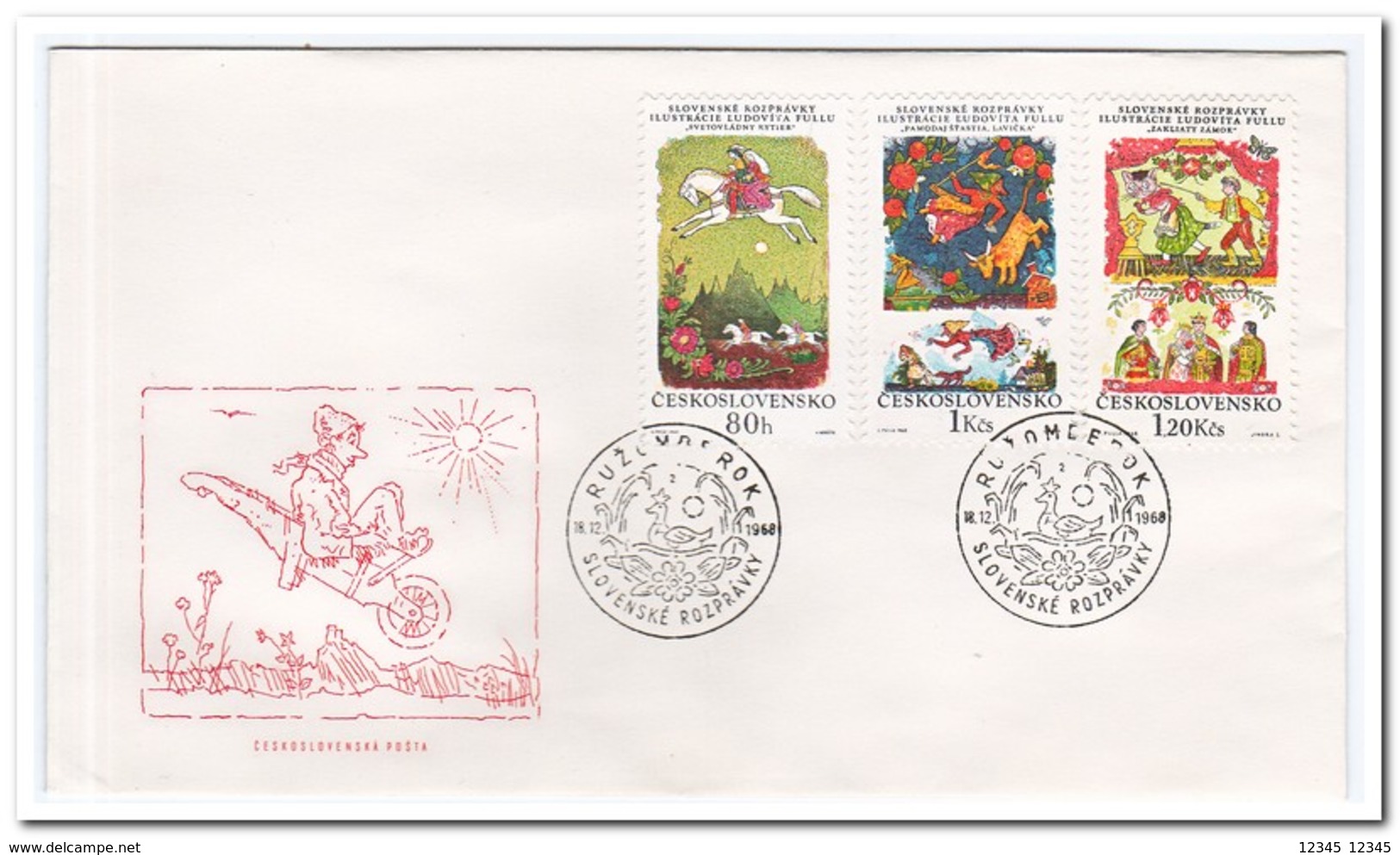 Tsjechoslowakije 1968, FDC, Fairytales - FDC