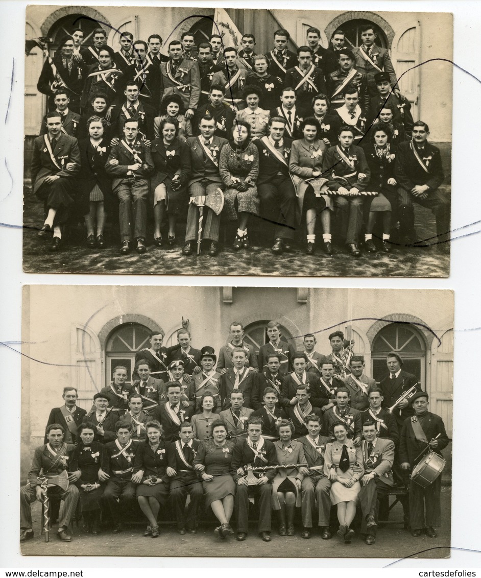 2 PHOTOS IDENTIFIÉES. Saône Et Loire. D71. Crèches-sur-Saône. CONSCRITS CLASSE 1943 Et 42 ? - Lieux