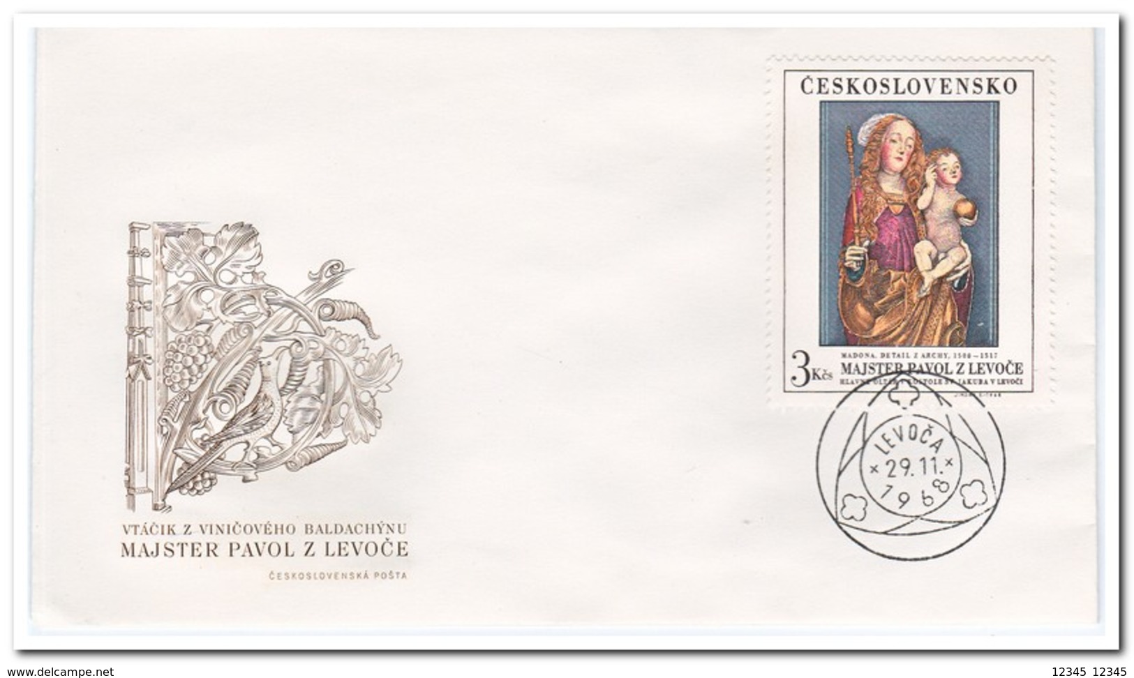 Tsjechoslowakije 1968, FDC, Art, Paintings - FDC