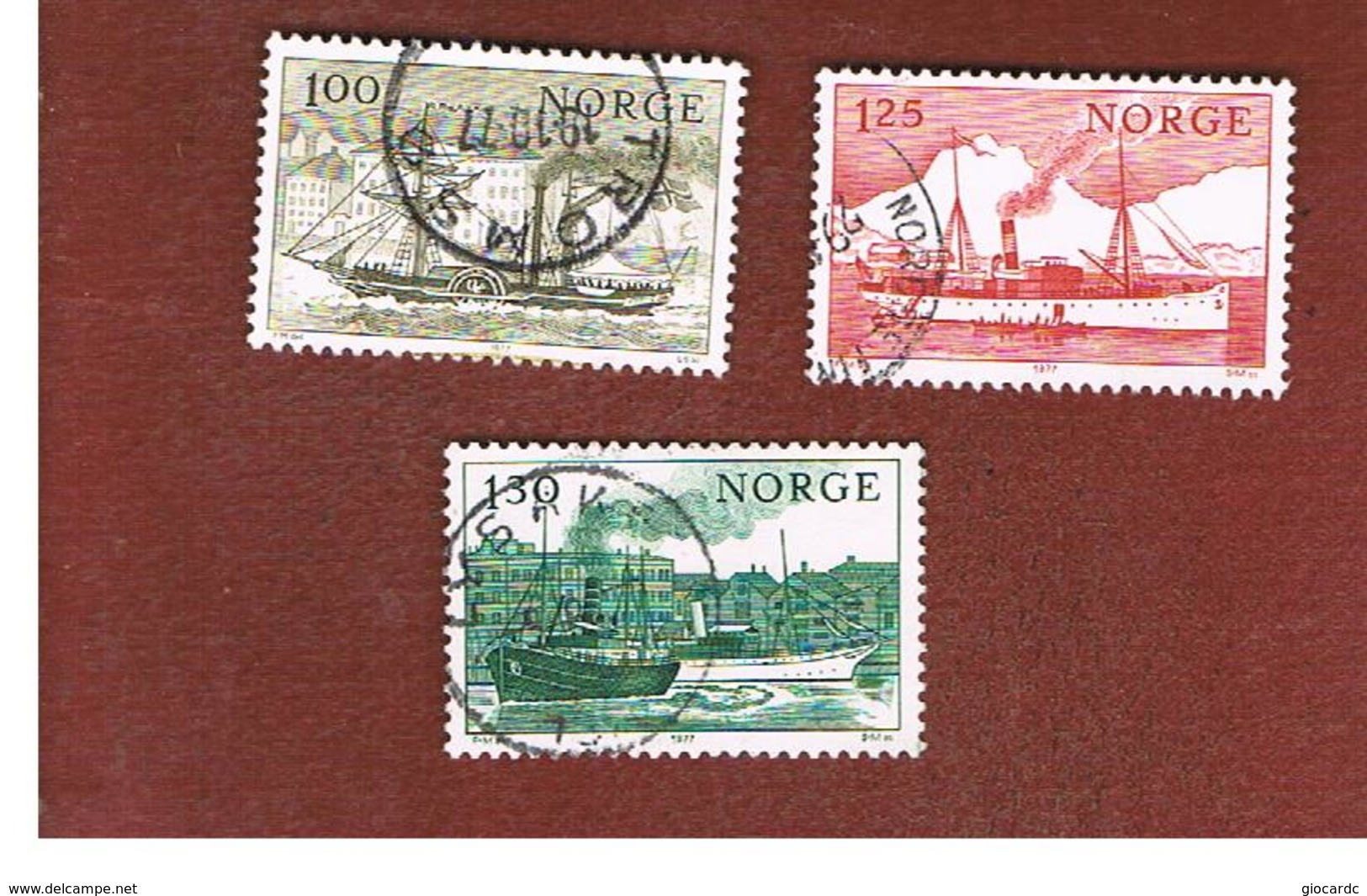 NORVEGIA  (NORWAY)    SG 800.802   -   1977  COASTAL ROUTES: SHIPS    -   USED ° - Used Stamps