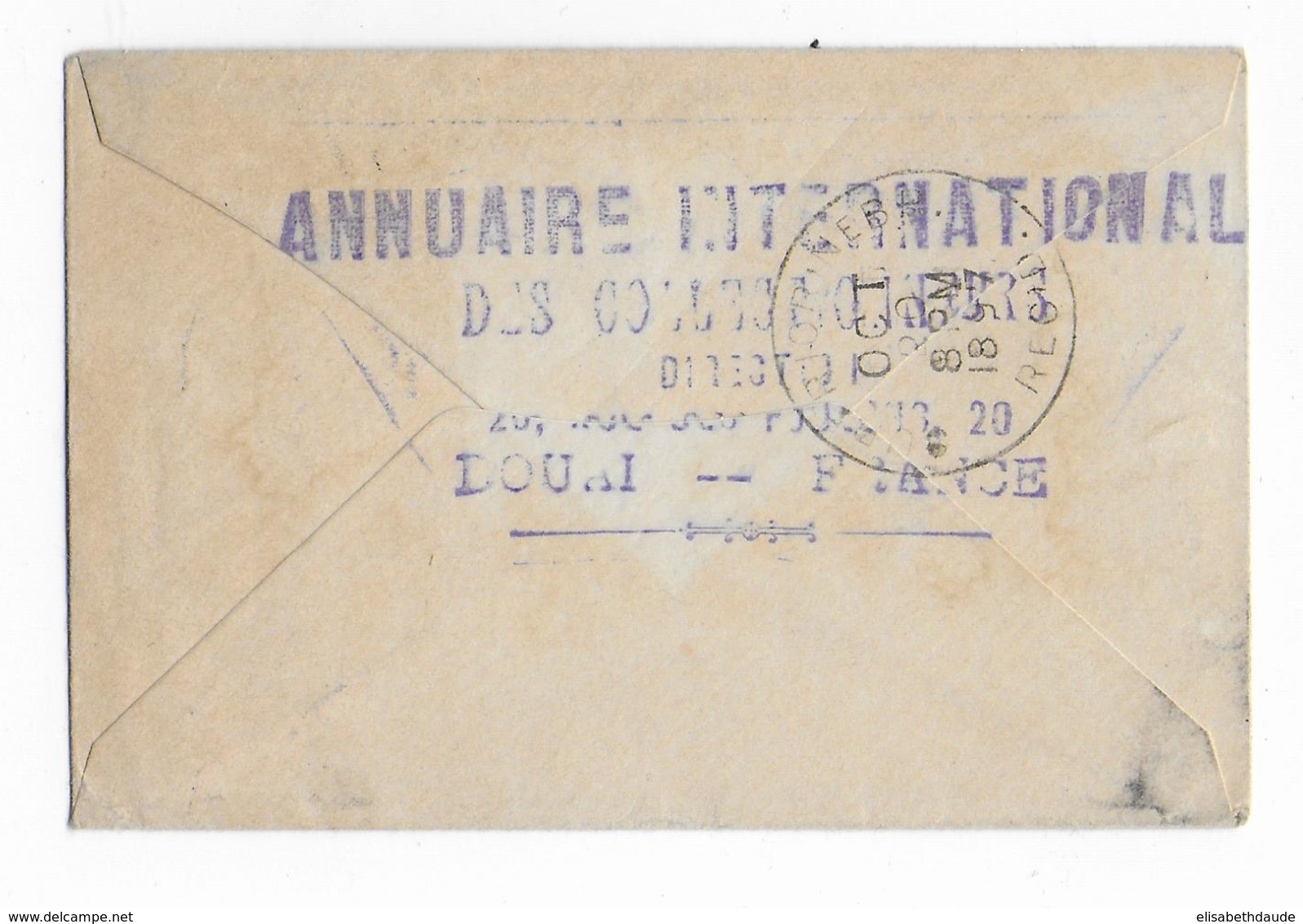 1887 - SAGE - ENVELOPPE ENTIER PETIT FORMAT De DOUAI => SUPERIOR NEBRASKA (USA) - TARIF + DESTINATION - Standaardomslagen En TSC (Voor 1995)