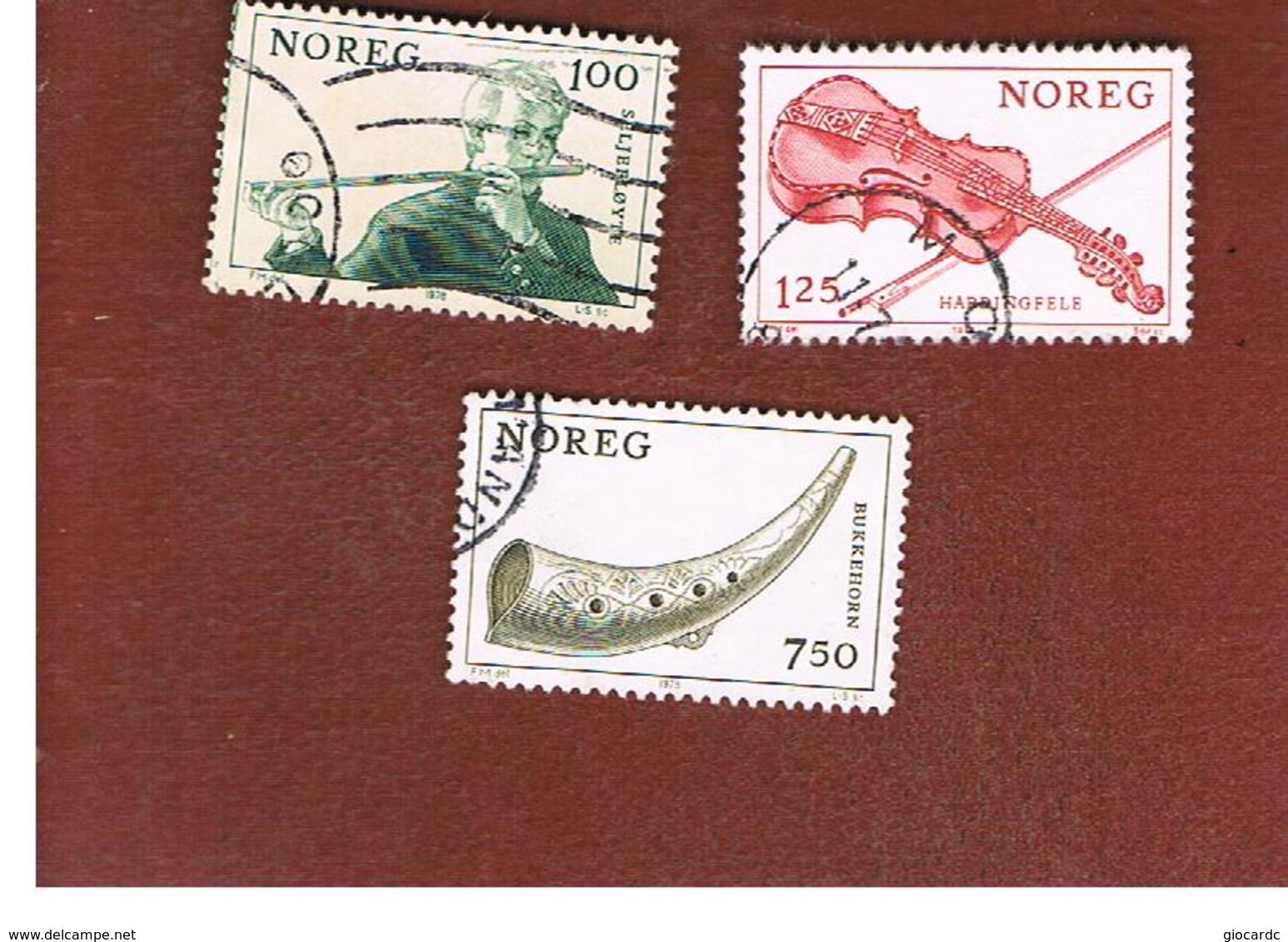 NORVEGIA  (NORWAY)    SG 827.830  -   1978  MUSICAL INSTRUMENTS   -   USED ° - Usati