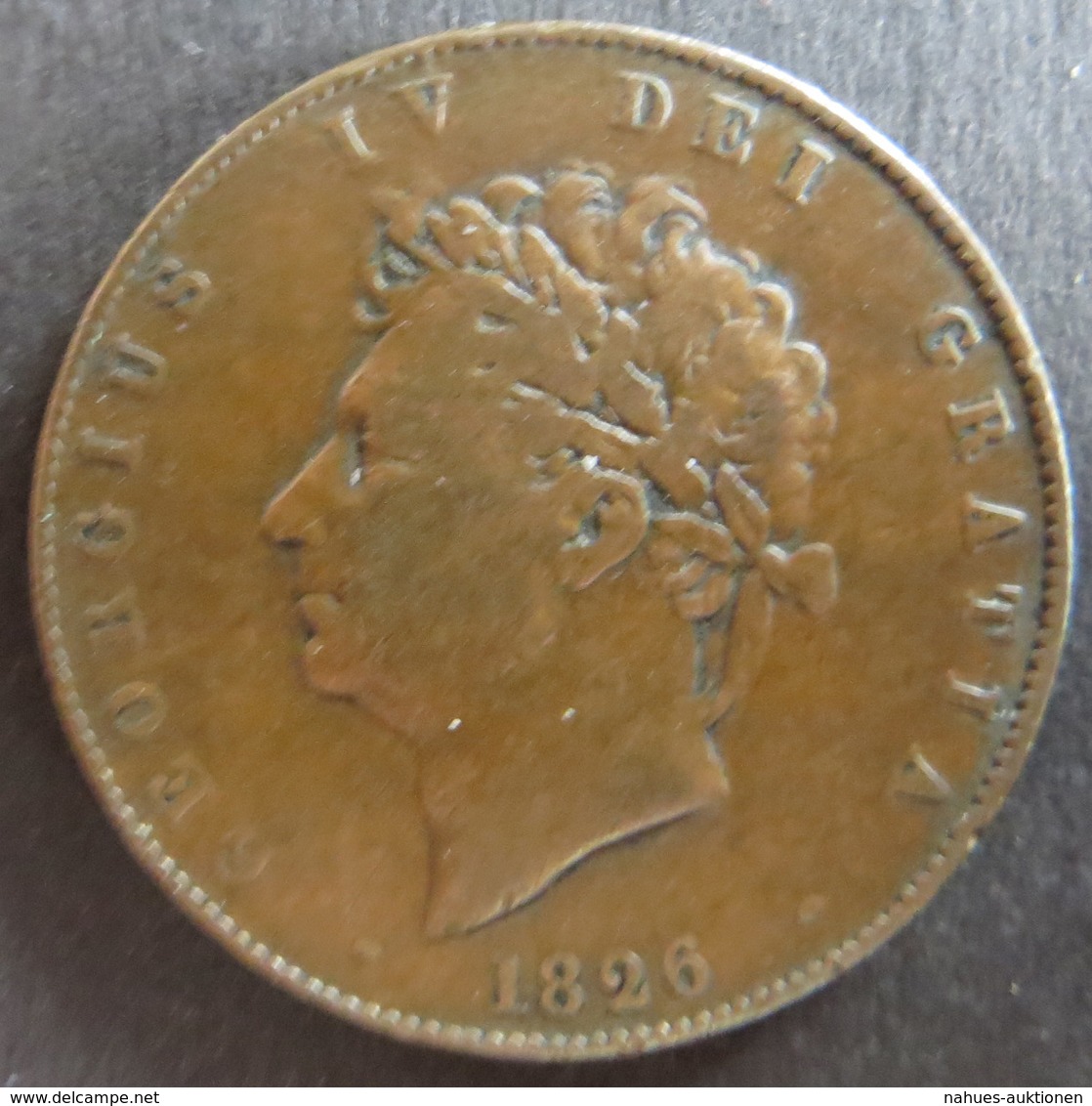 Großbritannien 1826 - Half Penny Token  Georgius IV. Dei Gratia Kupfer S - Ohne Zuordnung