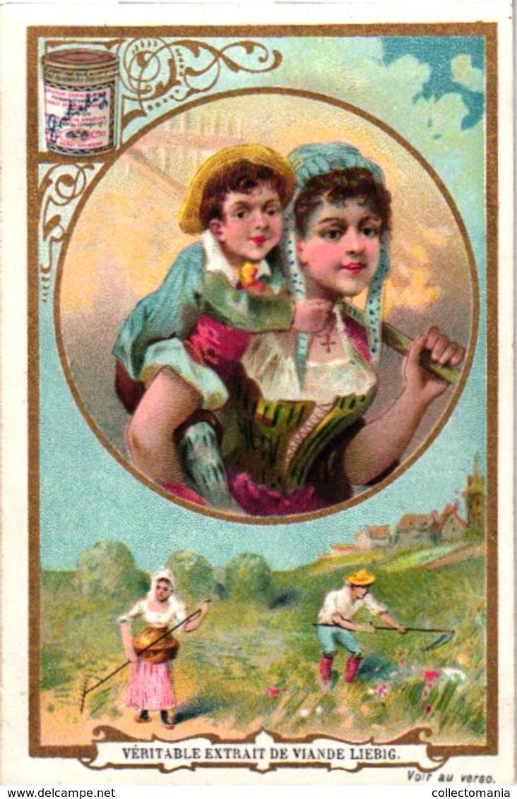 0488   Liebig 6 Cards--C1896-Little & Large-Jeunes & Vieux-