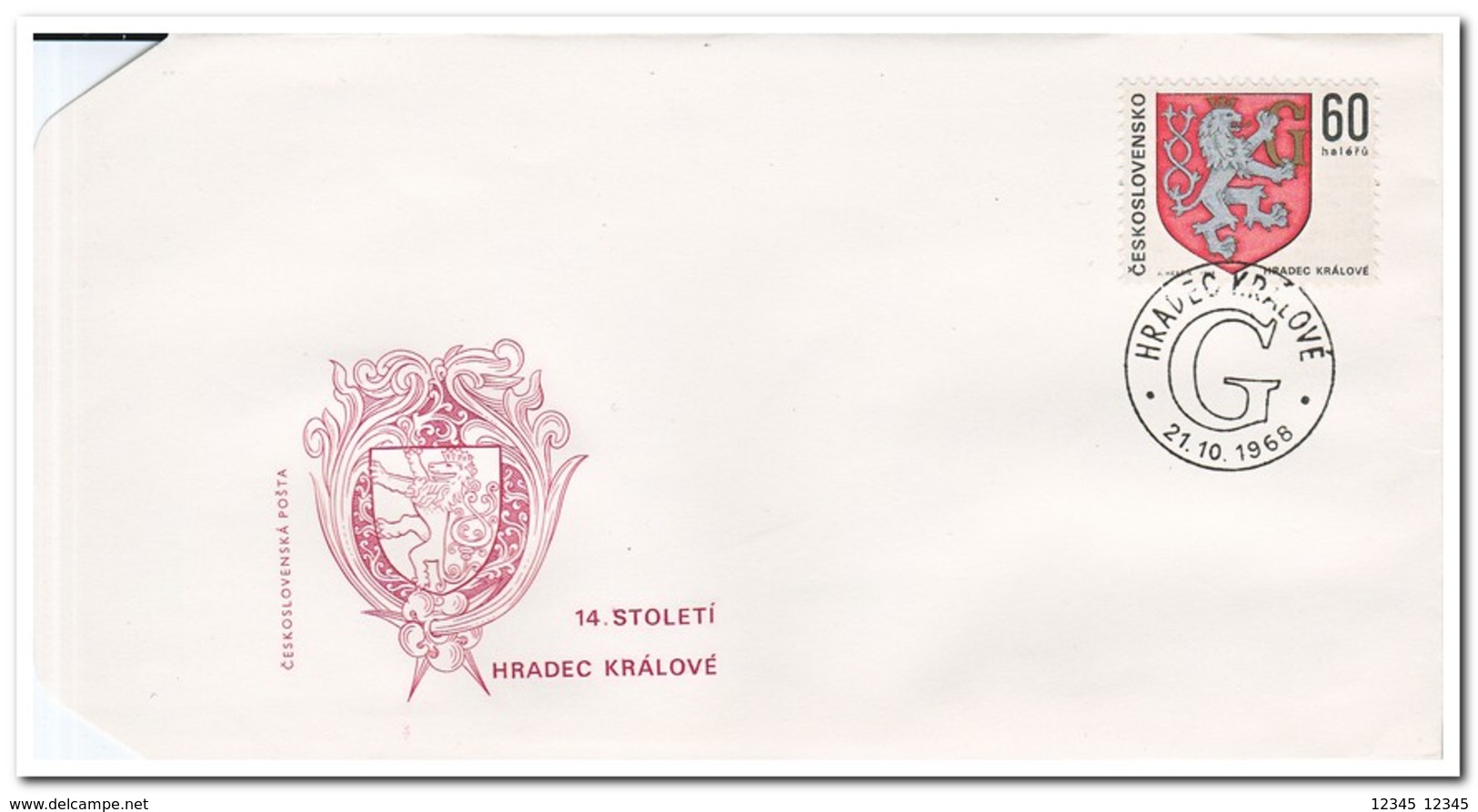 Tsjechoslowakije 1968, FDC, Day Of The Stamp - FDC