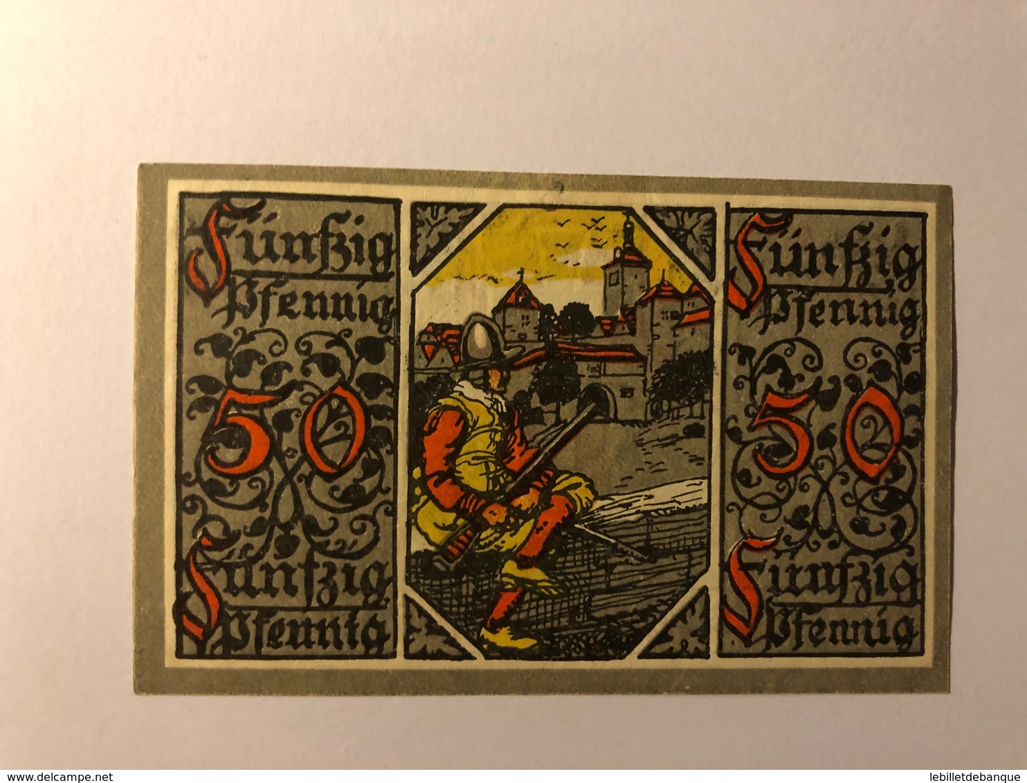 Allemagne Notgeld Rothenburg 50 Pfennig - Collections