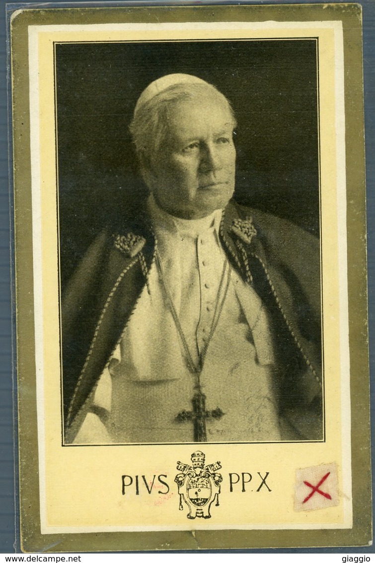 °°° Treviso - Immagine Pio X Al Verso Manoscritto Dell'arcivescovo Mons.longhin 4 Agosto 1934 °°° - Treviso