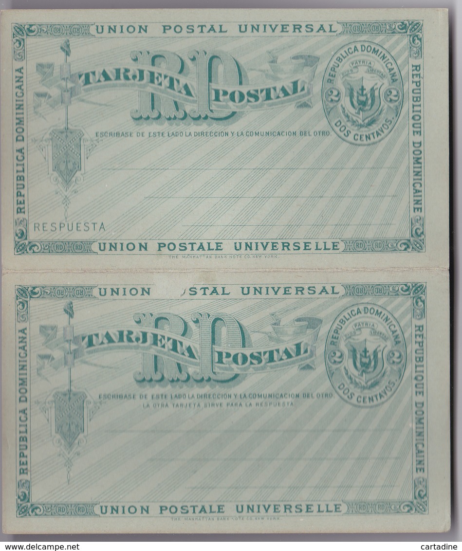 Entier Postal Stationery - Républica Dominicana - 1899  - UPU - Dominicaine (République)