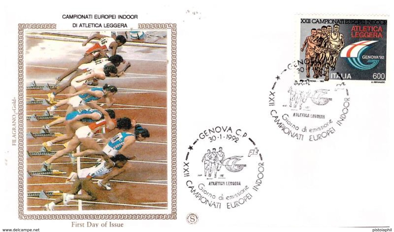 Fdc Filagrano Gold: EUROPEI ATLETICA 1992 ; No Viaggiata - FDC