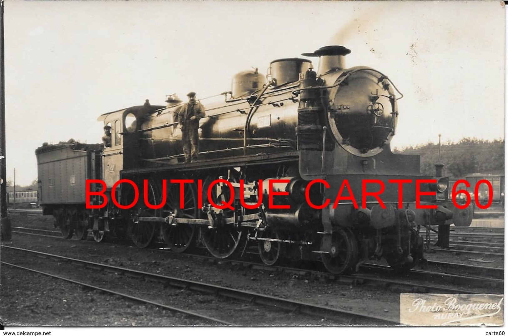 - CARTE - PHOTO  BOCQUENET AURAY - TRAIN - LOCOMOTIVE - Trains