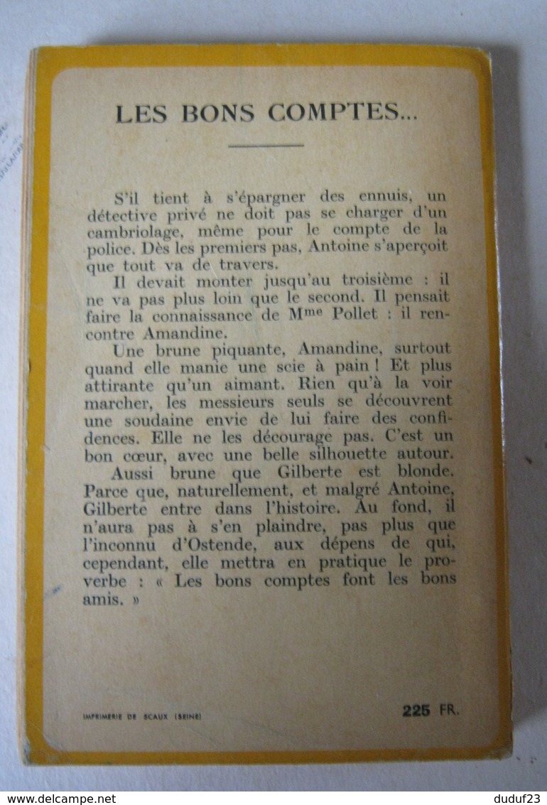 LES BONS COMPTES - Ray LASUYE - ESPIONNAGE - LE MASQUE - DOSSIER SECRET N° 153 - LIBRAIRIE DES CHAMPS ELYSEES 1957 - Le Masque