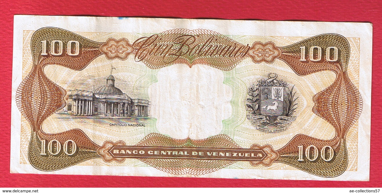 Vénézuela  -  100 Bolivares   8/12/1992 - Pick # 66  -état  TTB - Venezuela