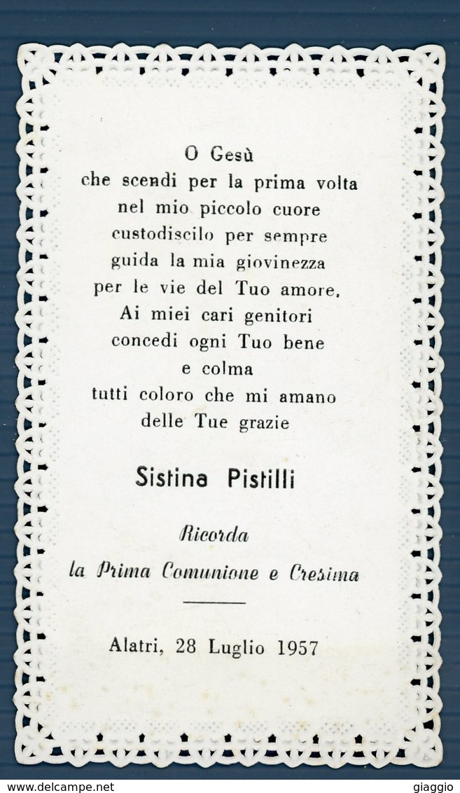 °°° Santino N, 698 Alatri - In Ricordo Della Prima Comunione °°° - Religione & Esoterismo