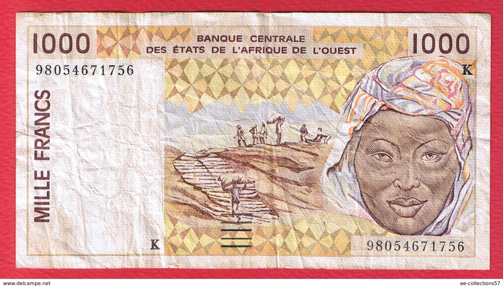 Afrique De L Ouest  -  1000 Francs   Pick # 711 K  Sign 28   -état  TB - États D'Afrique De L'Ouest