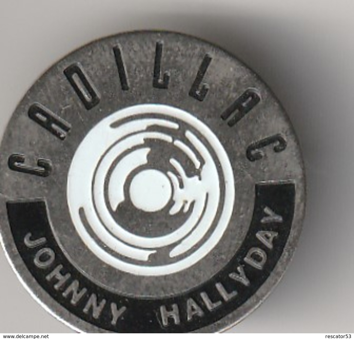 Rare Pin's Johnny Halliday Album Cadillac Blanc - Personnes Célèbres