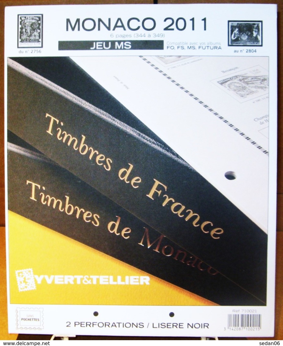 Yvert Et Tellier - JEU MONACO MS 2011 (Sans Pochettes) - Pre-printed Pages