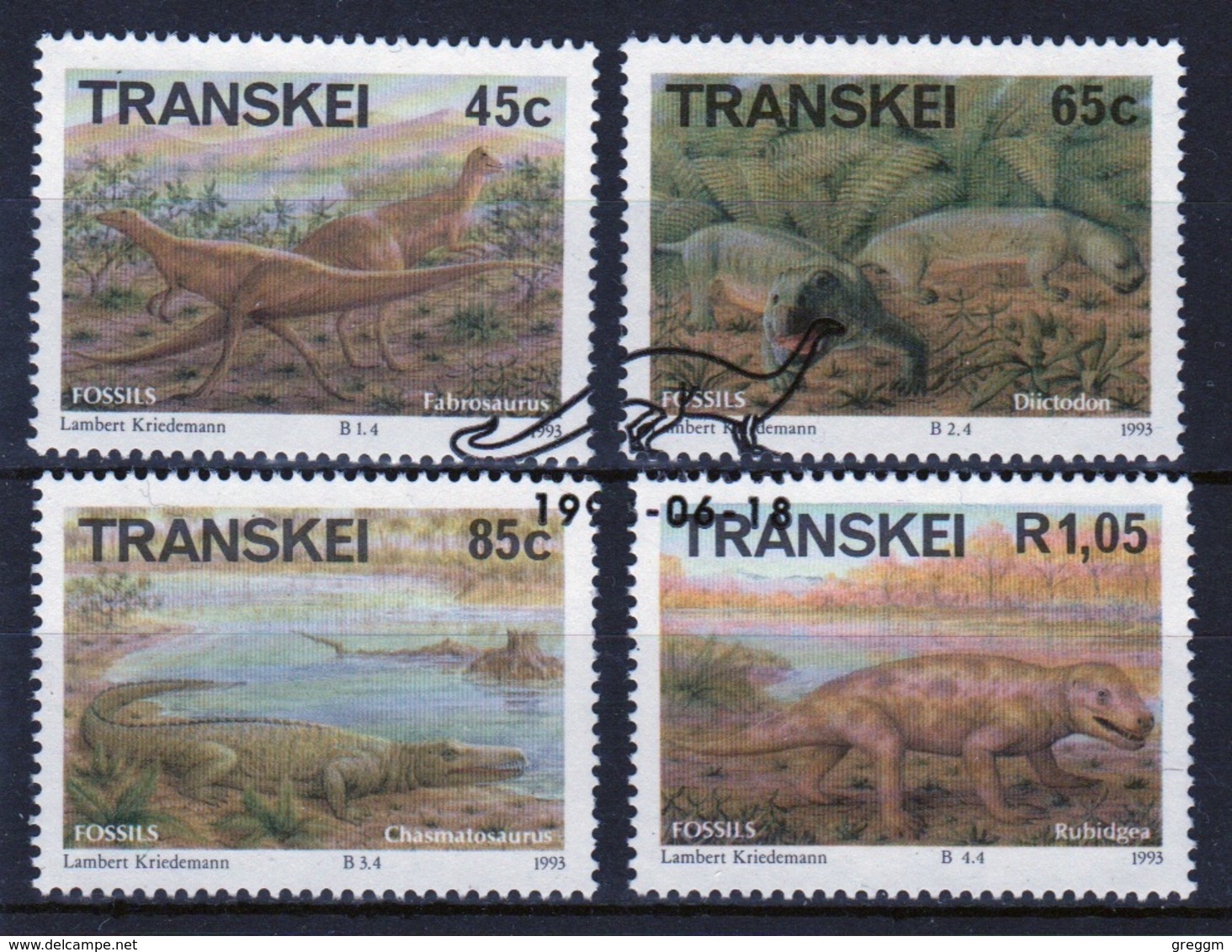 Transkei 1993 Set Of Stamps To Celebrate Prehistoric Animals. - Transkei