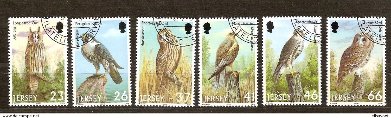 Jersey 2001 Yvertn°  986-991  (°) Oblitéré Used Cote 12 Euro  Fauna Oiseaux Vogels Birds - Jersey