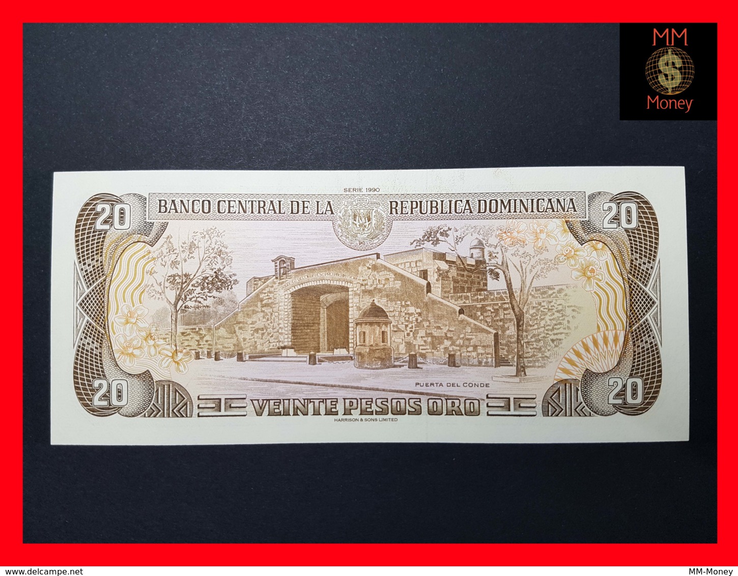 DOMINICANA 20 Pesos Oro 1990  P. 133  UNC - República Dominicana