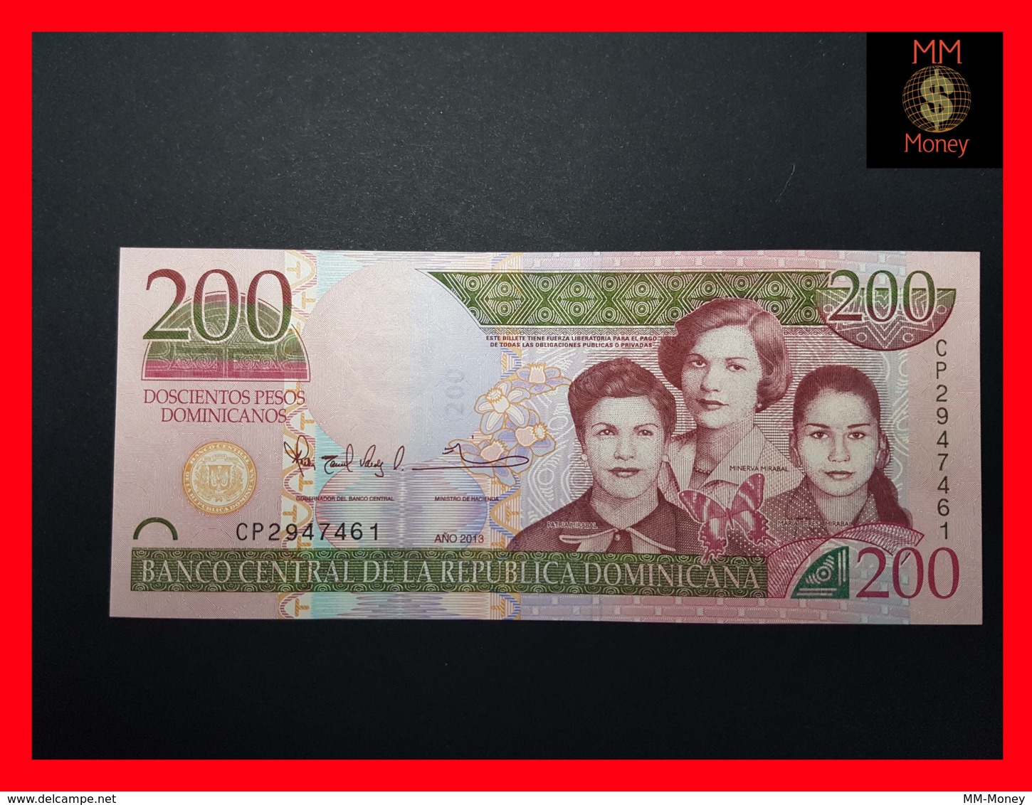 DOMINICANA 200 Pesos Dominicanos 2013  P. 185  UNC - Dominikanische Rep.