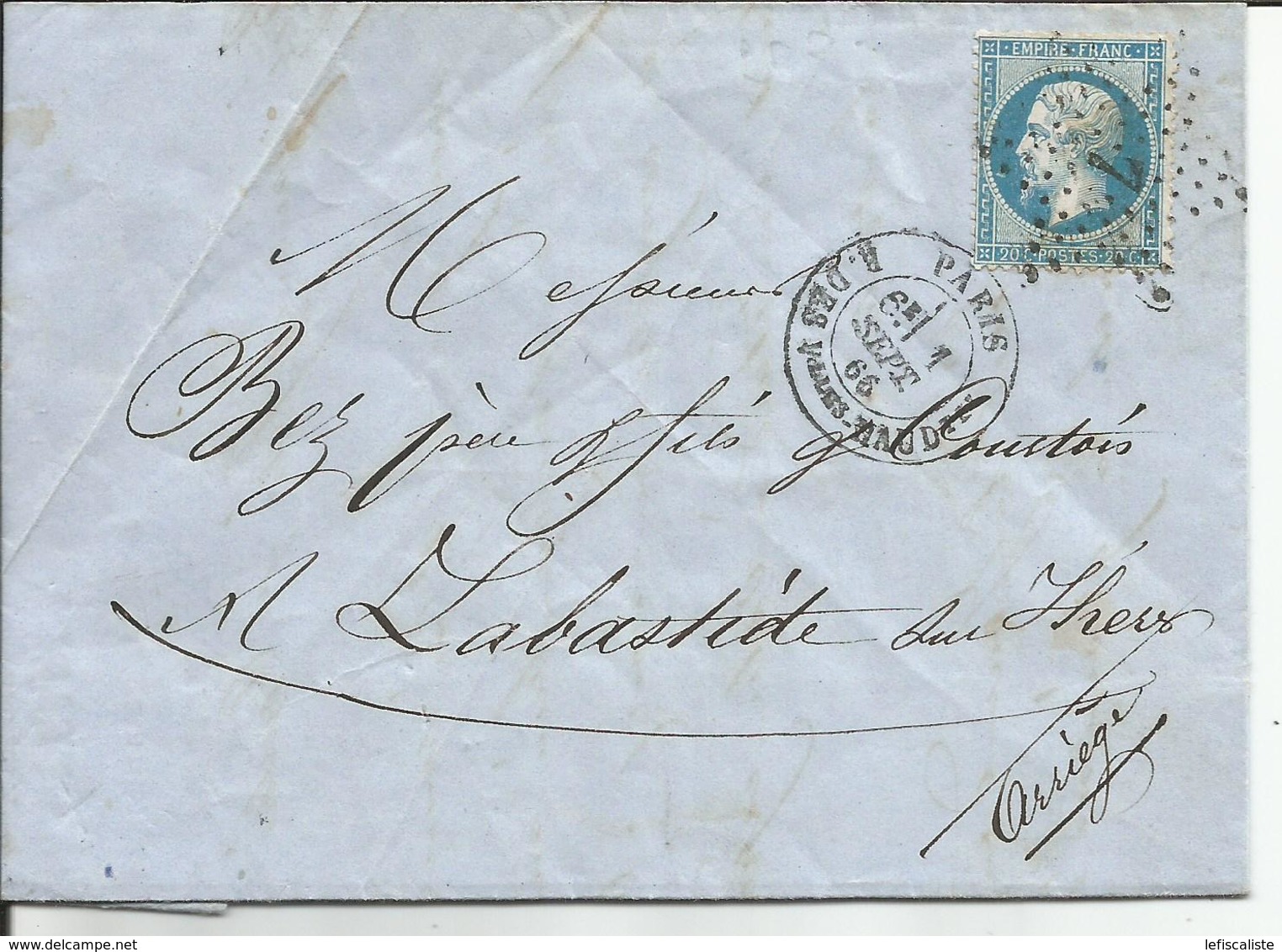 Etoile De Paris N° 7 Variété Rare HAUD (sans Le "R") - 1849-1876: Période Classique