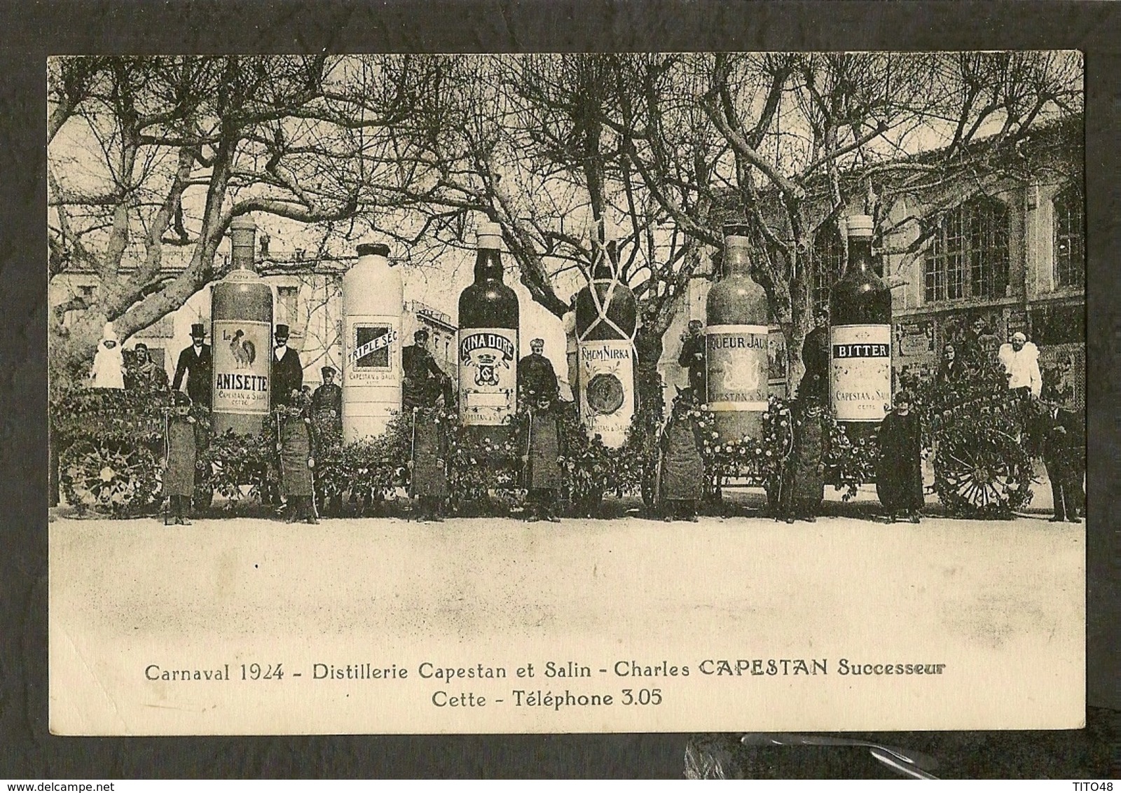 CP-CETTE (SÈTE) - Distillerie CAPESTAN Et SALIN - Charles CAPESTAN Successeur - Carnaval 1924 - Sete (Cette)