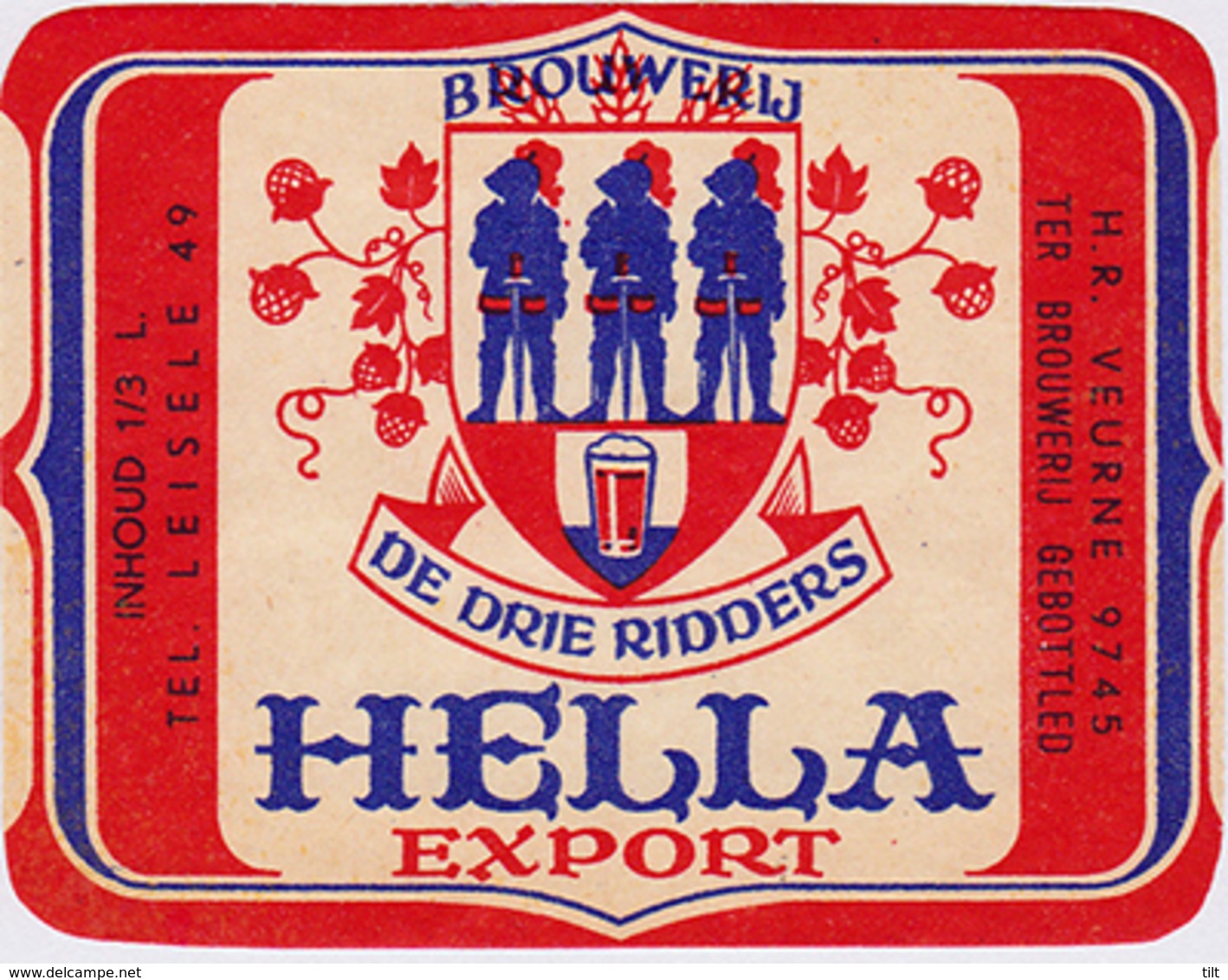 Br. Vandenbroucke / Dr Drie Ridders (Gijverinkhove) - Hella Export - Beer