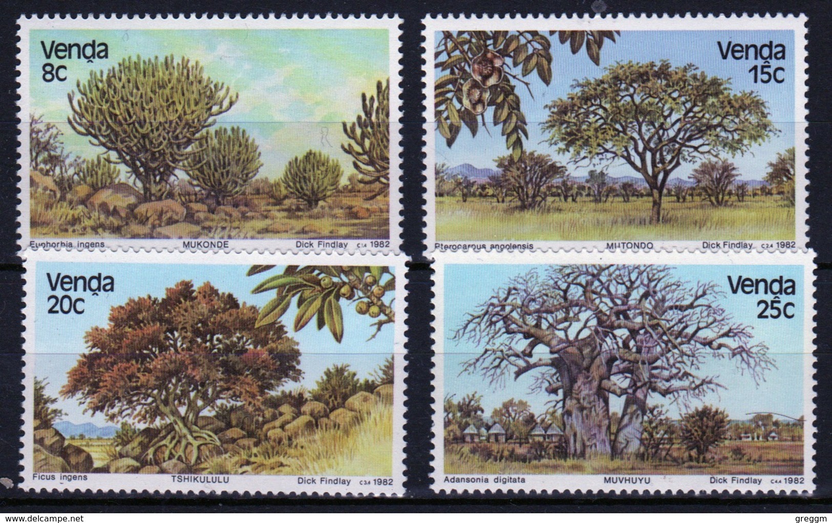 Venda 1982 Complete Set Of Stamps Celebrating Indigenous Trees 1st Series. - Venda
