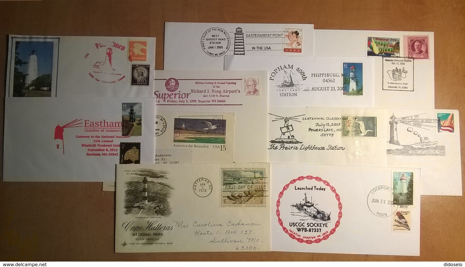 USA - Lot Of 11 Lighthouse Topic Covers, Cancels,cards.... - Fari