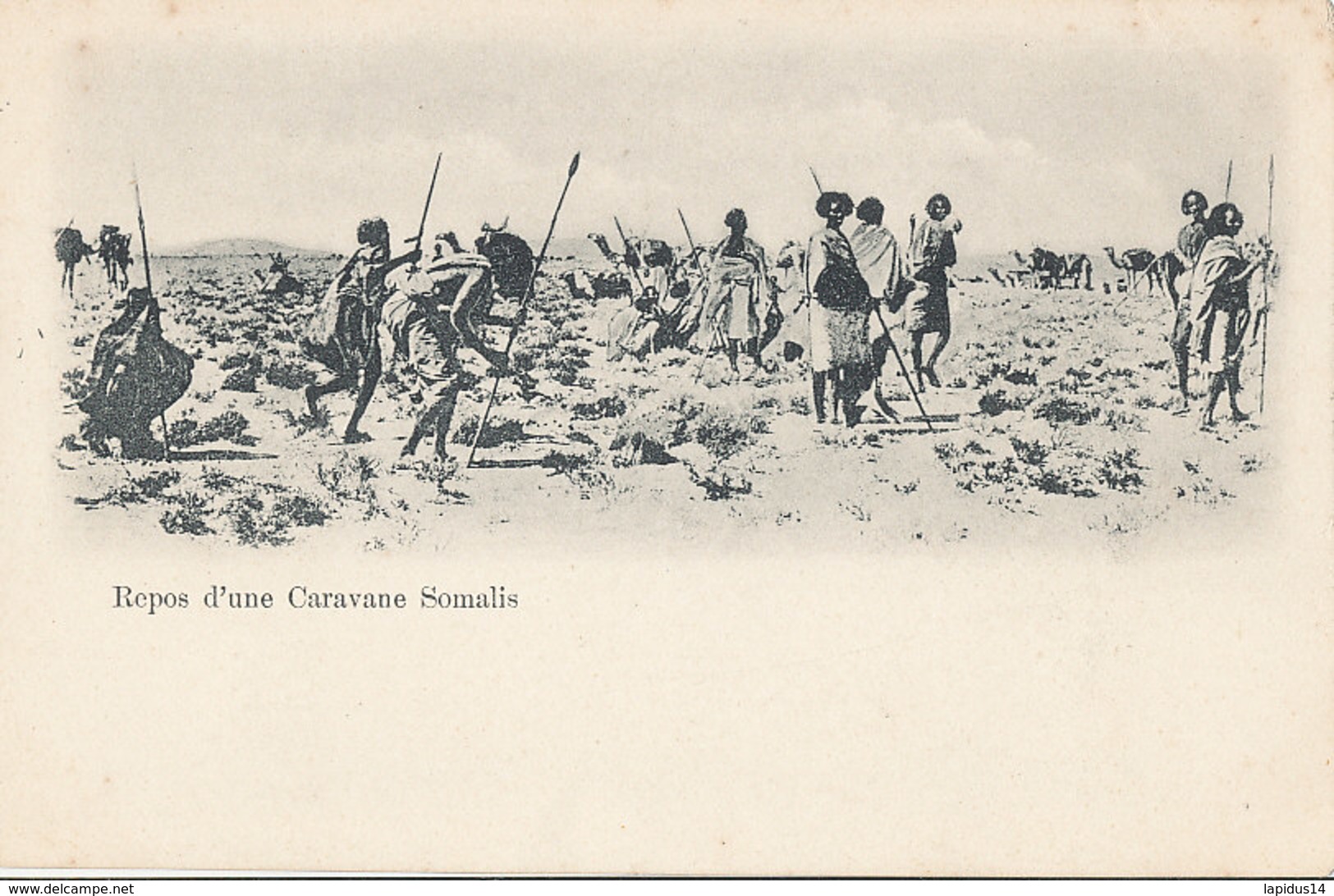 A M 241 /  C P A - DJIBOUTI -  REPOS D'UNE CARAVANE SOMALIS - Gibuti