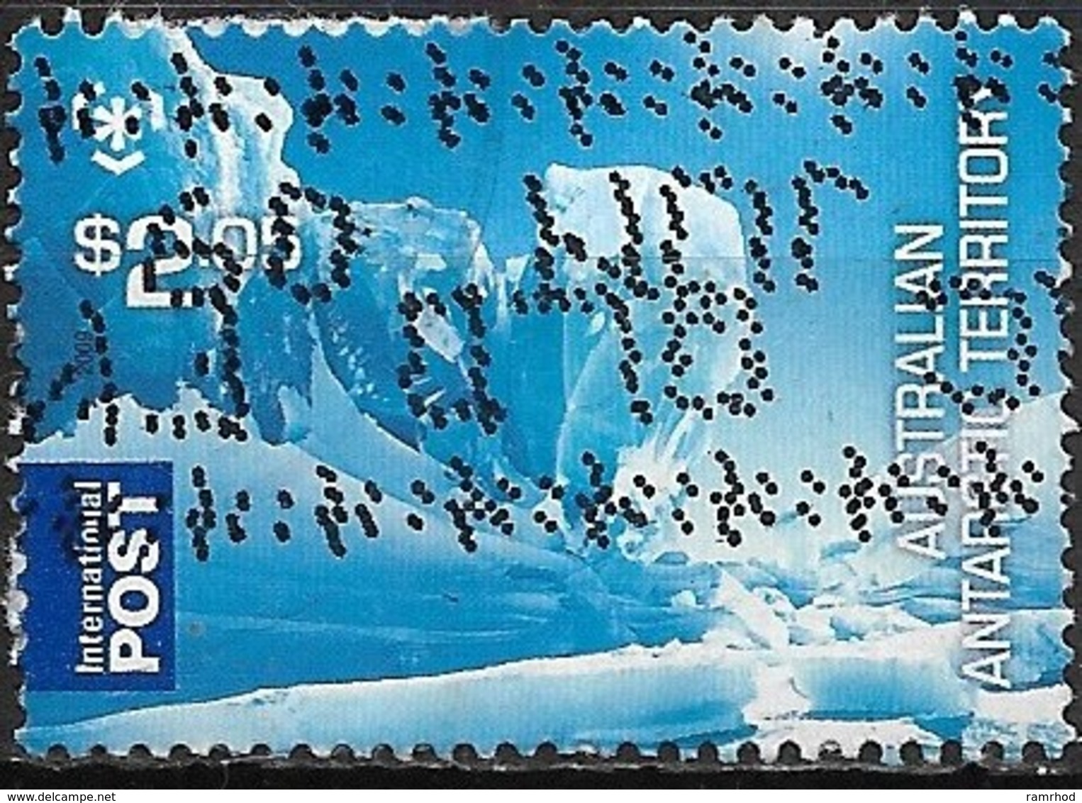 AUSTRALIAN ANTARCTIC TERRITORY 2009 Poles & Glaciers - $2.05 - Jade Iceberg AVU SOME PAPER ATTACHED - Used Stamps