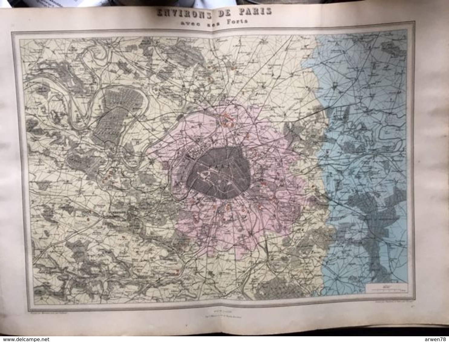 Carte Plan De Paris Issu De L'atlas Migeon De 1886 - Mapas Geográficas