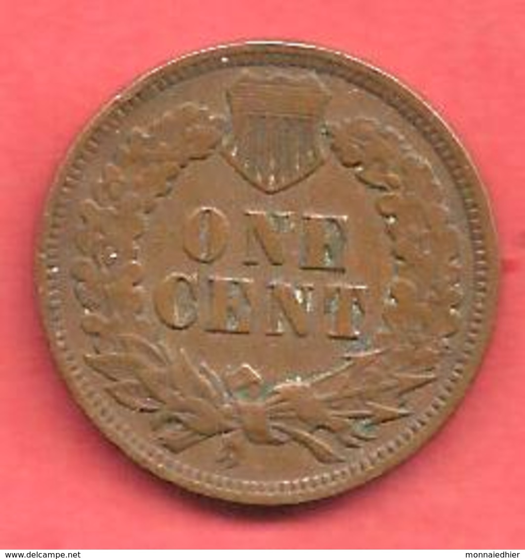 1 Cent , ETATS UNIS , Cuivre , 1904 , Indian Head - 1859-1909: Indian Head