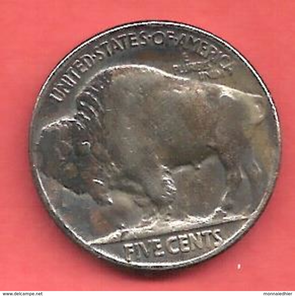 5 Cents , ETATS UNIS , Cuivre 75% + Nickel 25 % , 1929 , Buffalo - 1913-1938: Buffalo