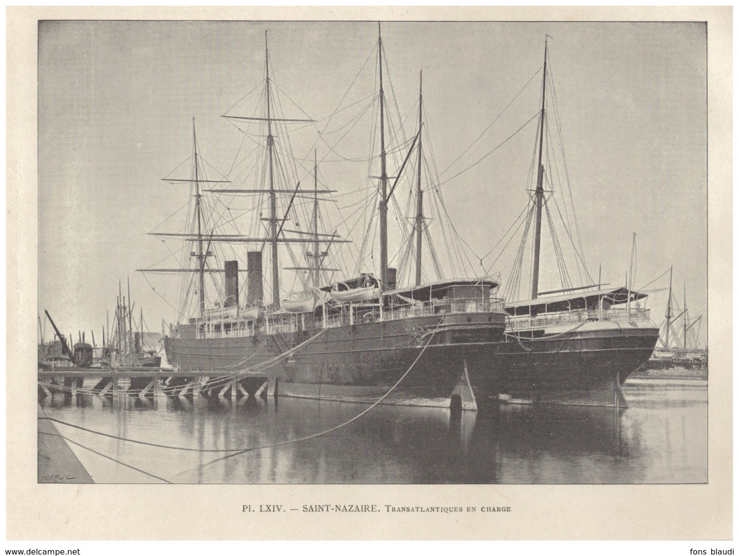 1896 - Iconographie - Saint-Nazaire (Loire-Atlantique) - Transatlantiques En Charges - FRANCO DE PORT - Non Classificati