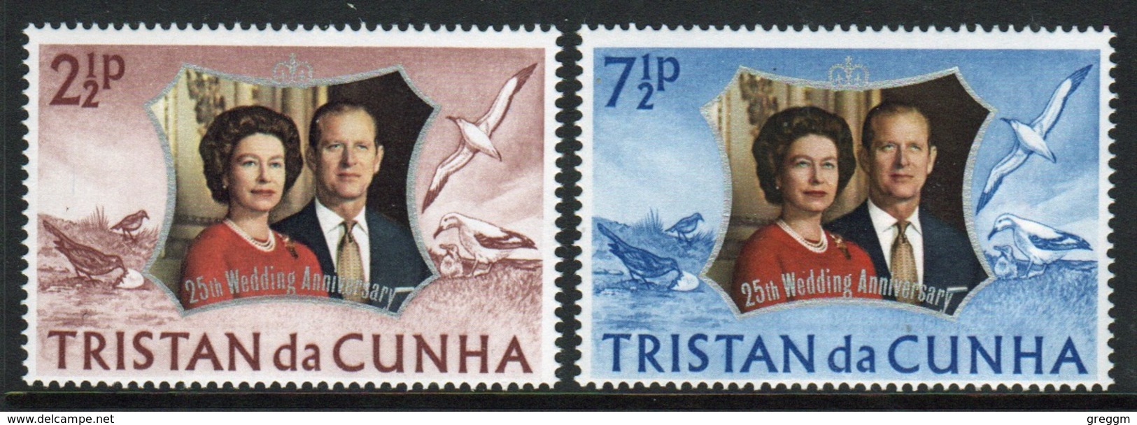 Tristan Da Cunha 1972 Complete Set Of Stamps Commemorating Royal Silver Wedding. - Tristan Da Cunha