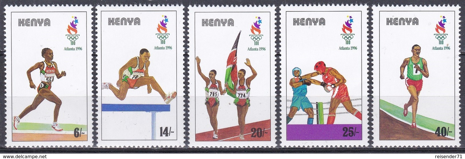 Kenia Kenya 1996 Sport Spiele Olympia Olympics Atlanta Leichtathletik Athletics Boxen Laufen, Mi. 678-2 ** - Kenya (1963-...)