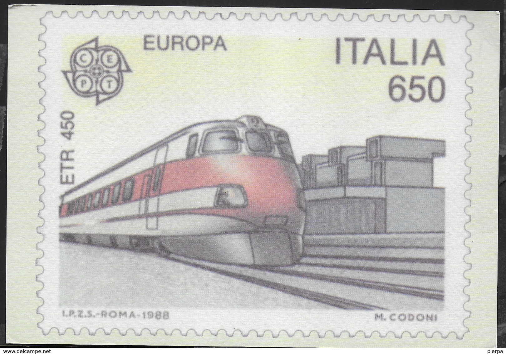 ITALIA - EUROPA 1988 - TRENO  ETR 450 - NUOVA - Francobolli (rappresentazioni)