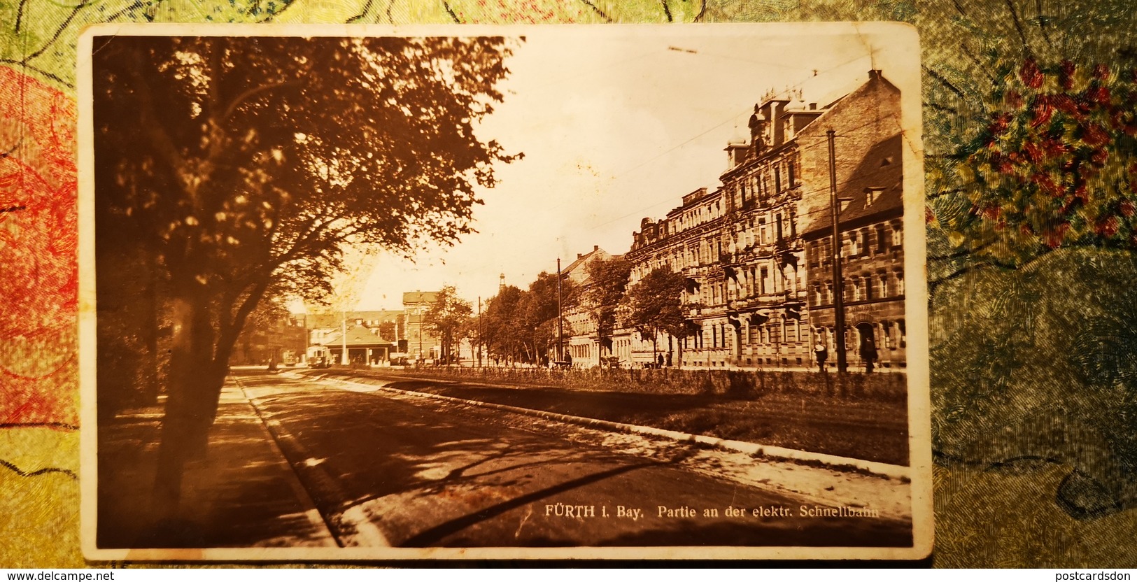 Fürth I.B. An Der Eletrischen Schnellbahn  Foto AK Tram Tramway - Fuerth