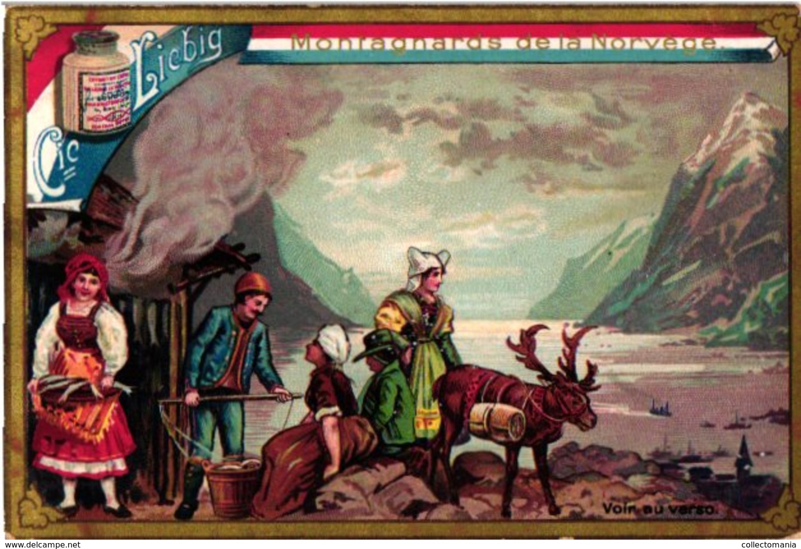 0490  Liebig 6 Cards--C1896-Mountain People-Montagnards-Pyr&nées-Caucase-Norvège-Ecosse-Suisse-Tirol Litho - Liebig