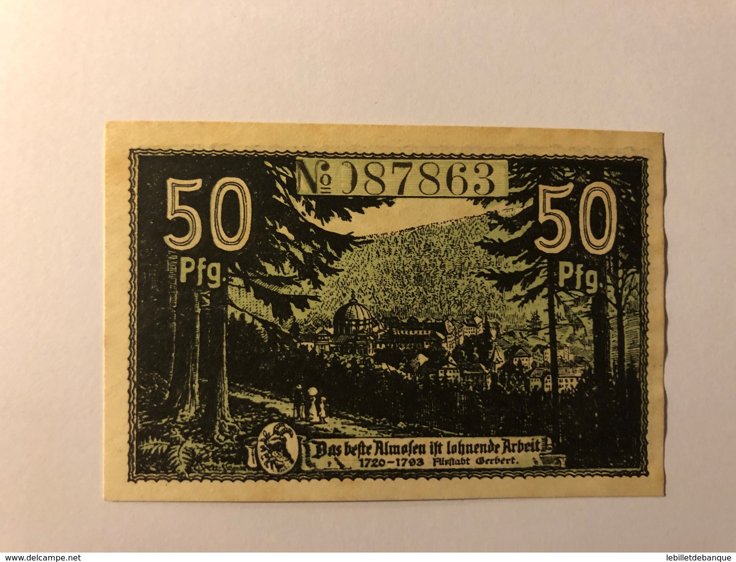 Allemagne Notgeld St Blasten 50 Pfennig - Colecciones