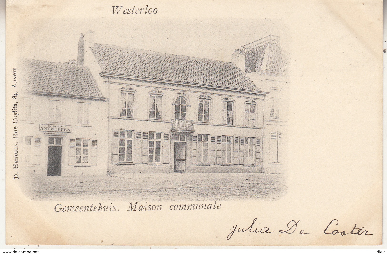 Westerlo - Westerloo - Gemeentehuis - Uitg. D. Hendrix, Antwerpen - Westerlo