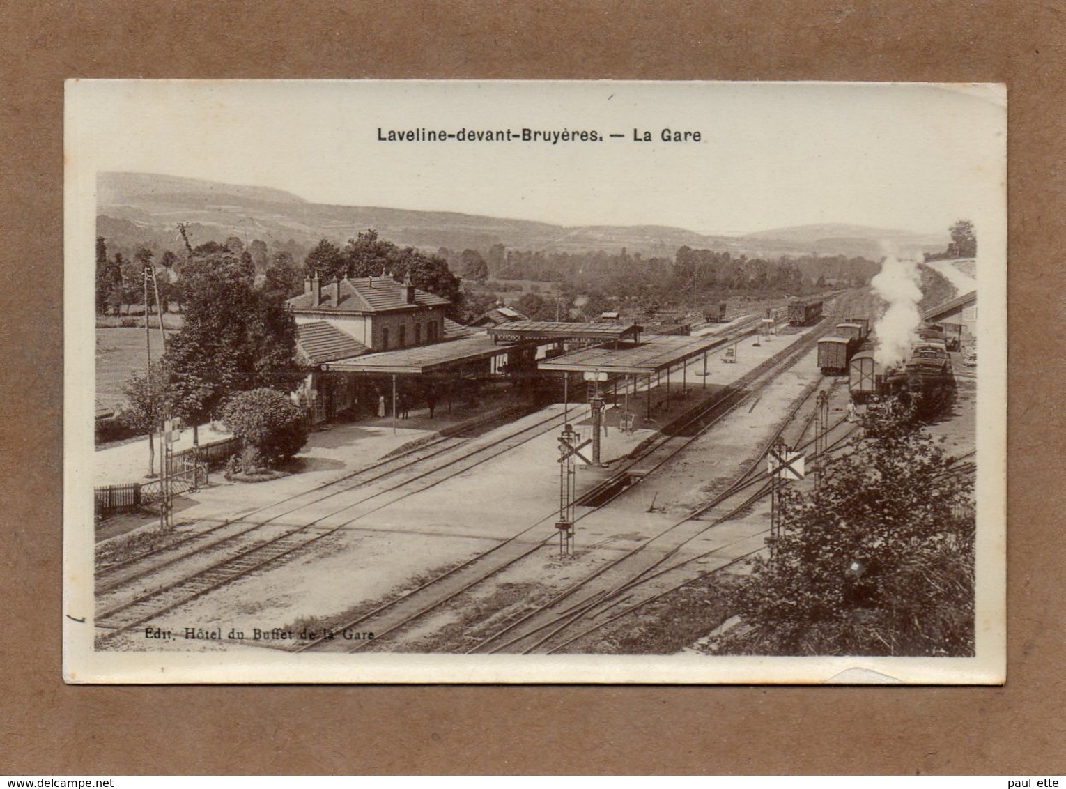 CPA - LAVELINE-devant-BRUYERES (88) - Aspect De L'intérieur De La Gare Au Début Du Siècle - Autres & Non Classés