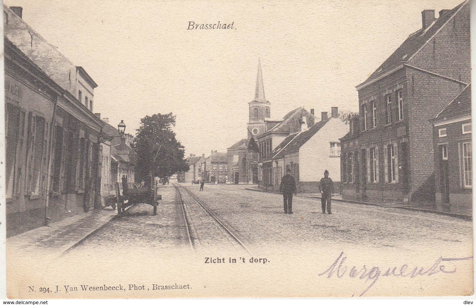 Brasschaat - Brasschaet - Zicht In 't Dorp - Geanimeerd - 1909 - J. Van Wesenbeeck, Phot., Brasschaet N. 294 - Brasschaat