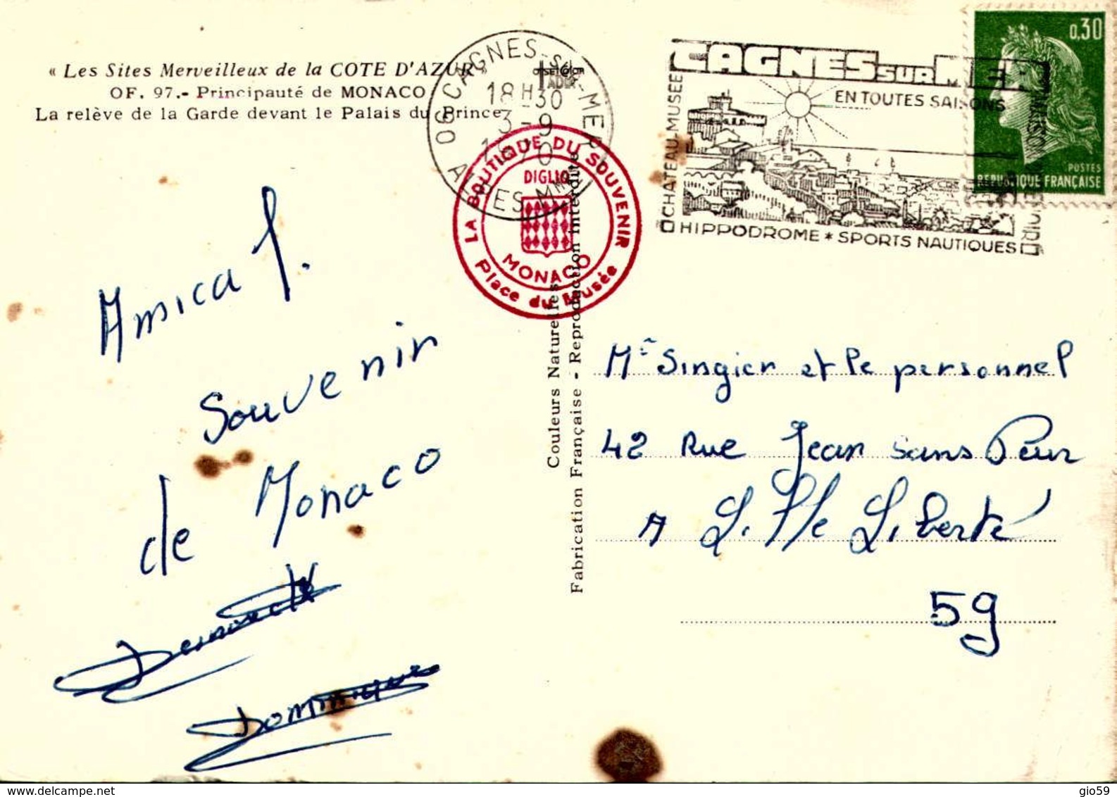 POUR TIMBRE MONACO / 20 CARTES POSTALES  GRAND  FORMAT / MONACO /LOT  800/ 10