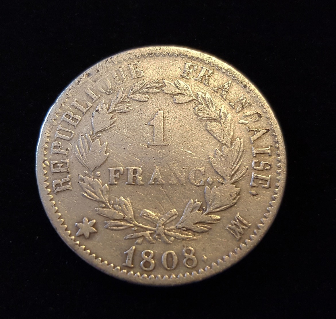 1 FRANC 1808 MA Type NAPOLEON 1er (ATELIER MARSEILLE) - Autres & Non Classés