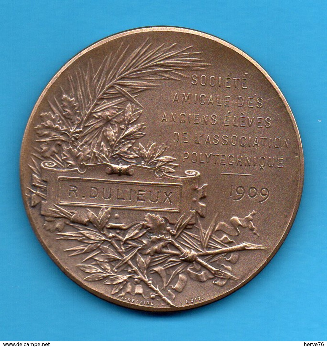 Médaille En Bronze - 1909 - Société Amicale Des Anciens élèves De L'Association Polytechnique - Autres & Non Classés