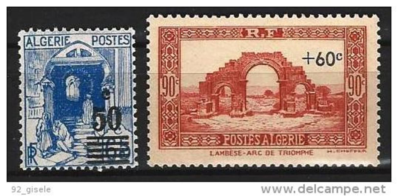 Algerie YT 166 & 167 " Surchargés " 1941-42 Neuf** - Unused Stamps