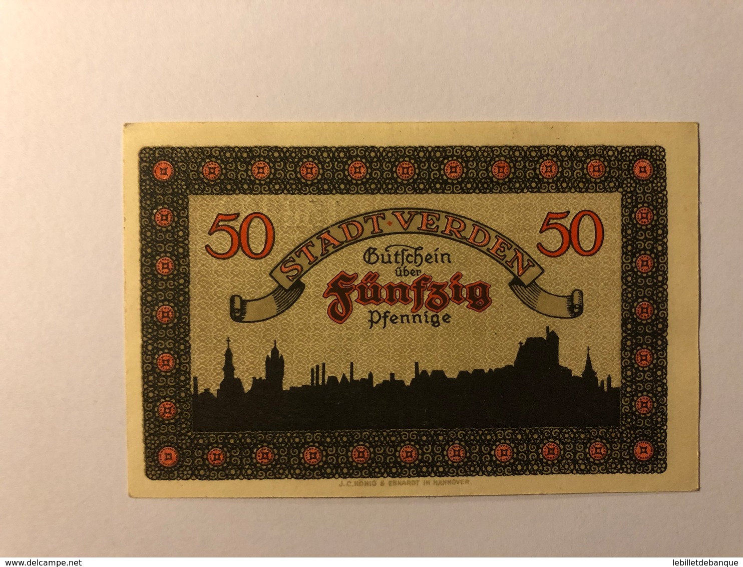 Allemagne Notgeld Verden 50 Pfennig - Collections