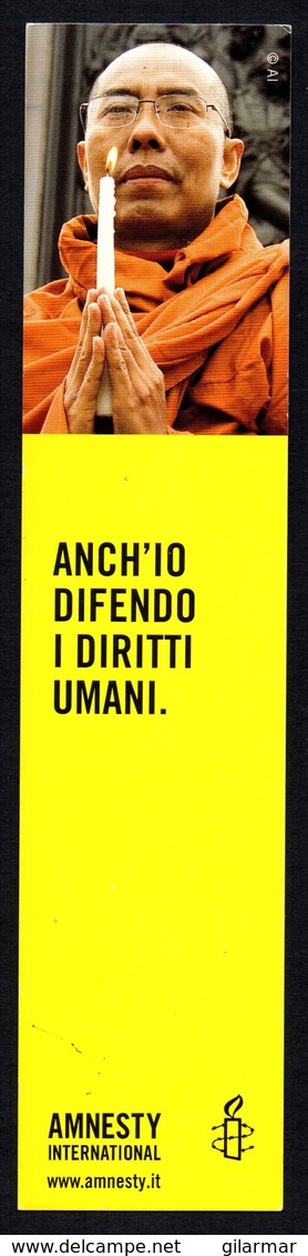 DALAI LAMA - ITALIA - SEGNALIBRO / BOOKMARK - AMNESTY INTERNATIONAL - ANCH'IO DIFENDO I DIRITTI UMANI - Segnalibri